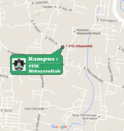 Campus Location (Google Map) STIE Hidayatullah Depok Nomor