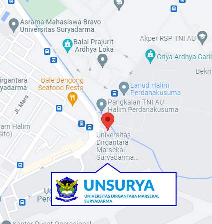 Peta & Lokasi Kampus S2 UNSURYA Day School Program Nomor